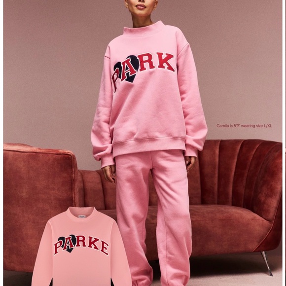 Parke Sweaters - Pink 'PARKE' Sweatshirt